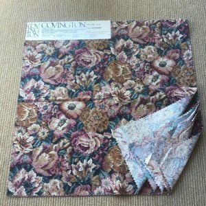 Vintage Covington Ikat Fabric in Florals. 5 pieces
